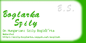 boglarka szily business card